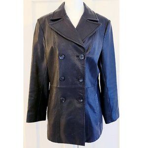 Kenneth Cole Genuine Leather Peacoat